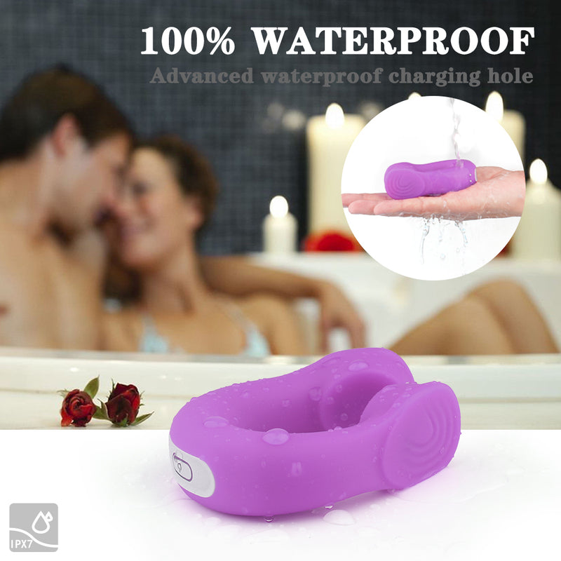 YoYoLemon Male Masturbator Vibrating Men Masturbation Glans and Penis Vibrator Vibe Cock Ring Adult Sex Toys, Purple 5